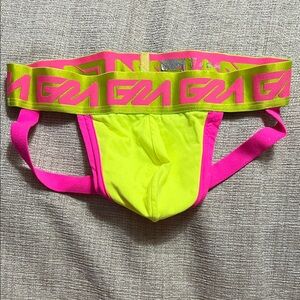 Neon Yellow and Pink twink jock